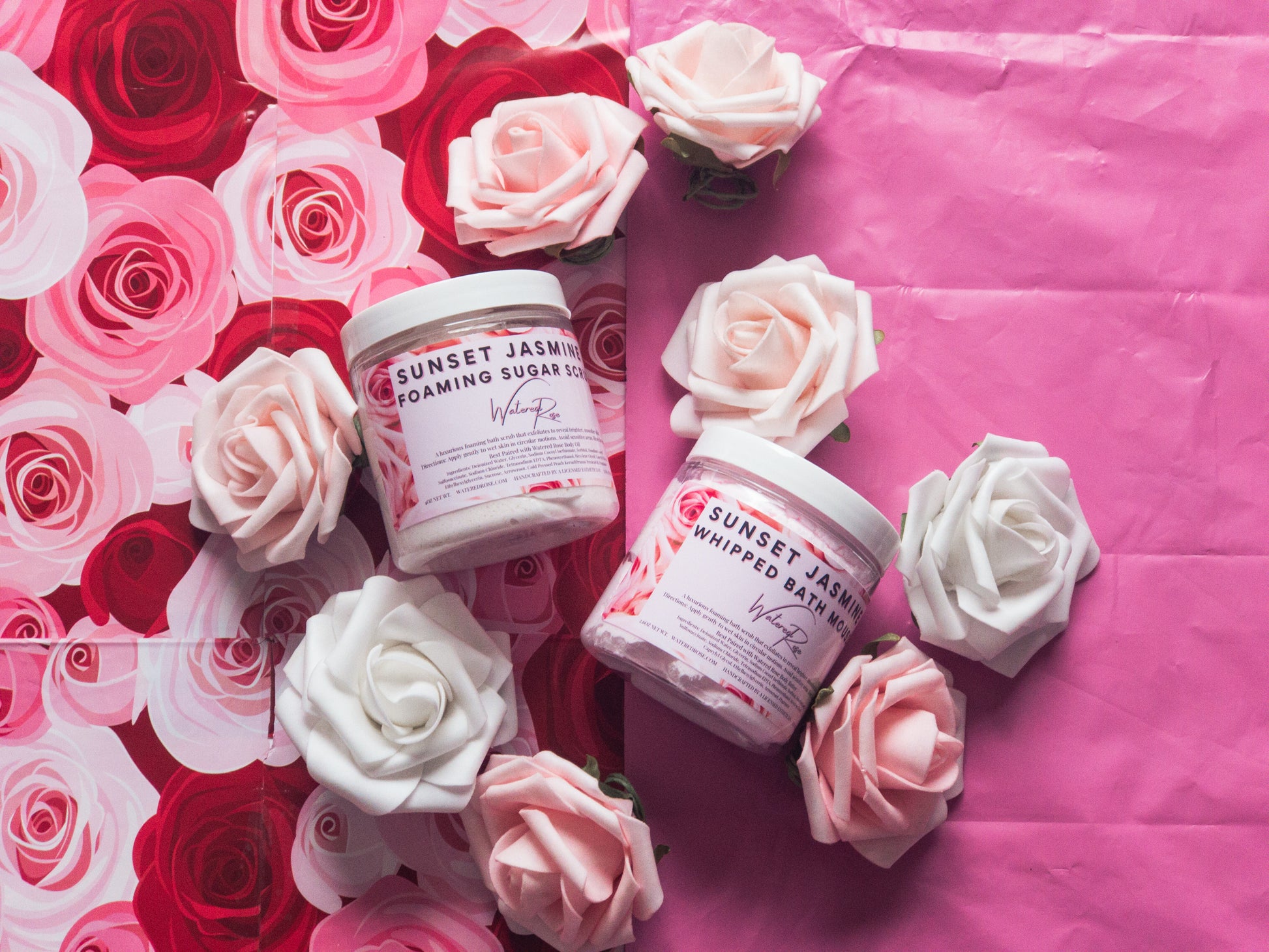 WATERED ROSE SUNSET JASMINE LUXURY BATH SET - WATERED ROSE WATERED ROSE WATERED ROSE Bundle WATERED ROSE SUNSET JASMINE LUXURY BATH SET