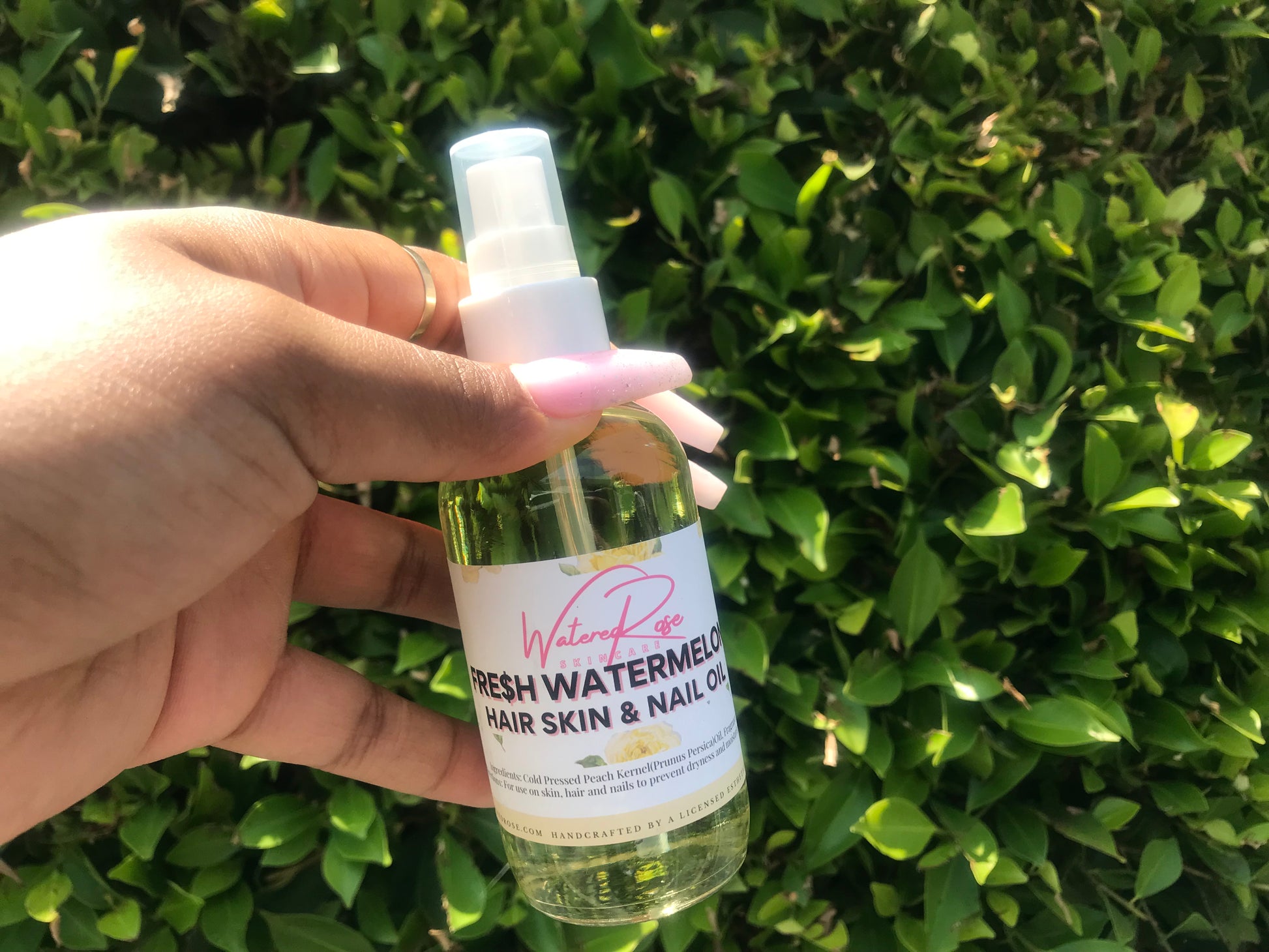 WATERED ROSE FRE$H WATERMELON HAIR SKIN & NAIL OIL - WATERED ROSE WATERED ROSE WATERED ROSE Body Oil WATERED ROSE FRE$H WATERMELON HAIR SKIN & NAIL OIL